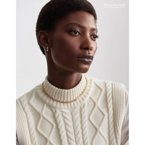 $110 Varley Joilette Roll Neck Vest in Egret size medium - Picture 2 of 8